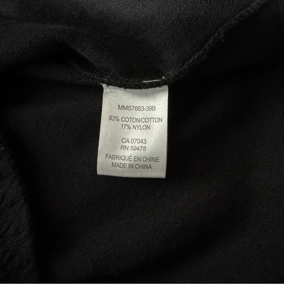 Belle Vere (NWT) black Long Sleeve Knit Top Size Medium - Picture 4 of 10